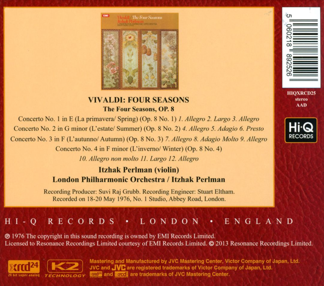 Vivaldi: The Four Seasons cover art