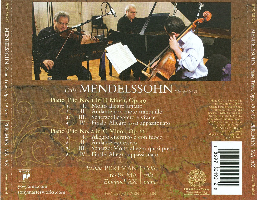Mendelssohn: Piano Trios cover art
