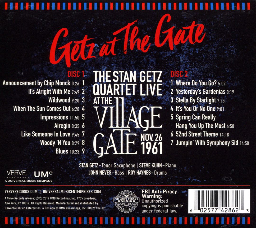 Getz at the Gate cover art