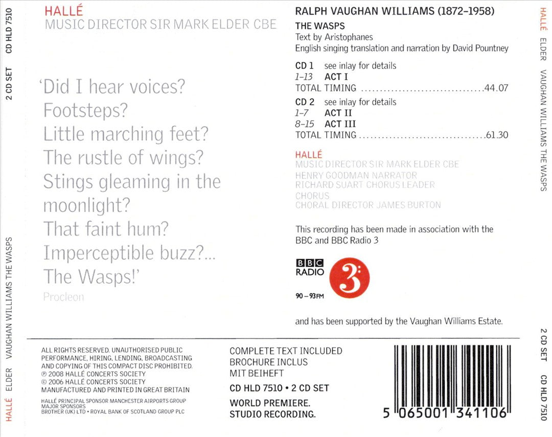 Vaughan Williams: The Wasps cover art