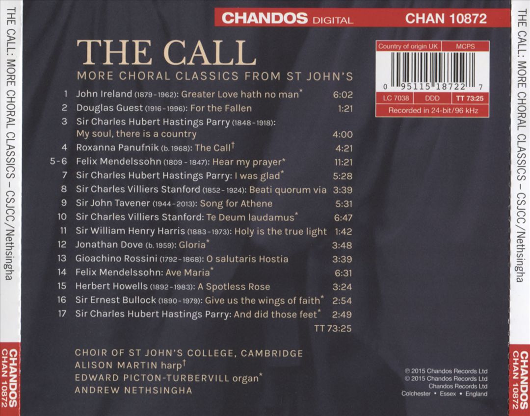 Call: More Choral Classics from St. John's cover art