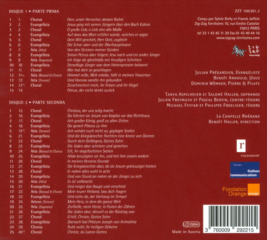Bach: Passio Secundo Johannen cover art