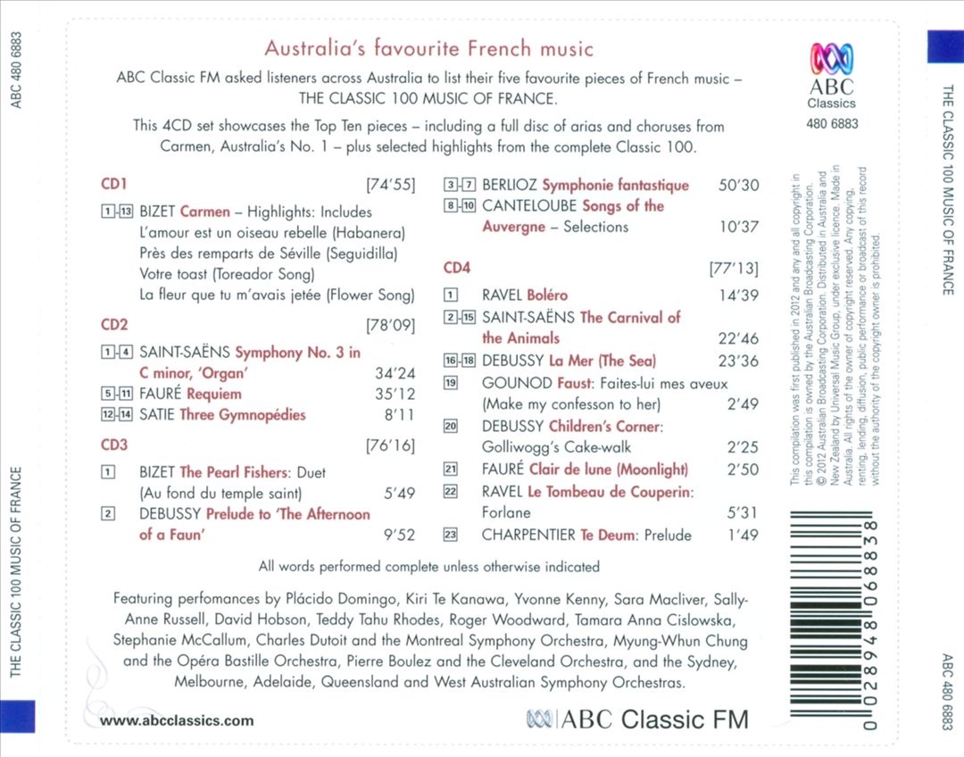 Classic 100: Music of France cover art