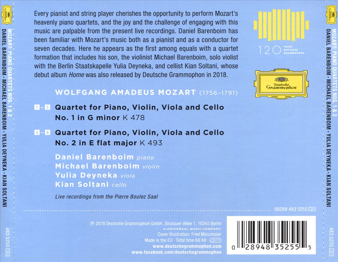 Mozart: Piano Quartets cover art