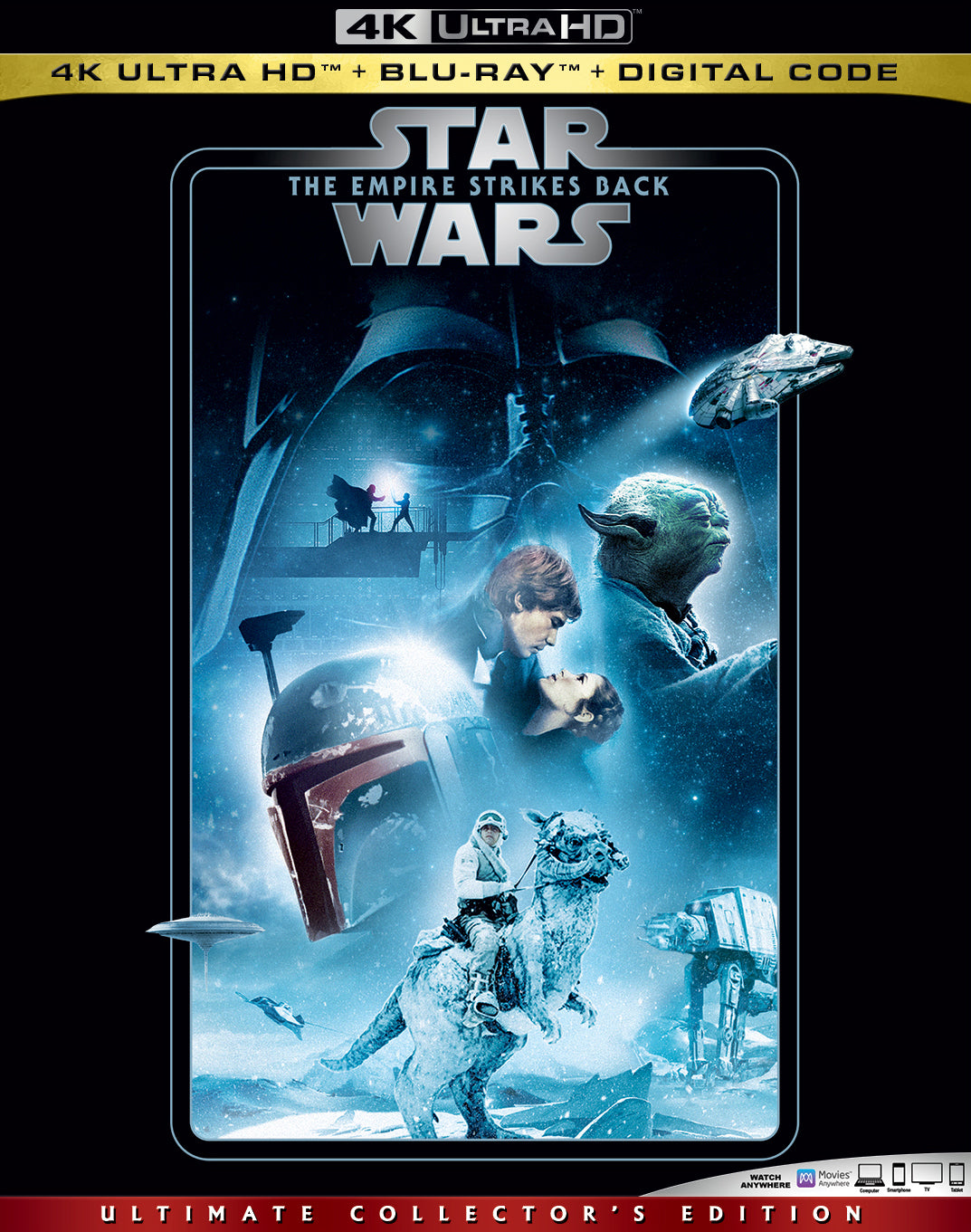 Star Wars: Empire Strikes Back [Includes Digital Copy] [4K Ultra HD Blu-ray/Blu-ray] cover art