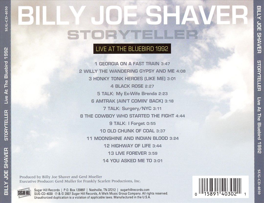 Storyteller: Live at the Bluebird cover art