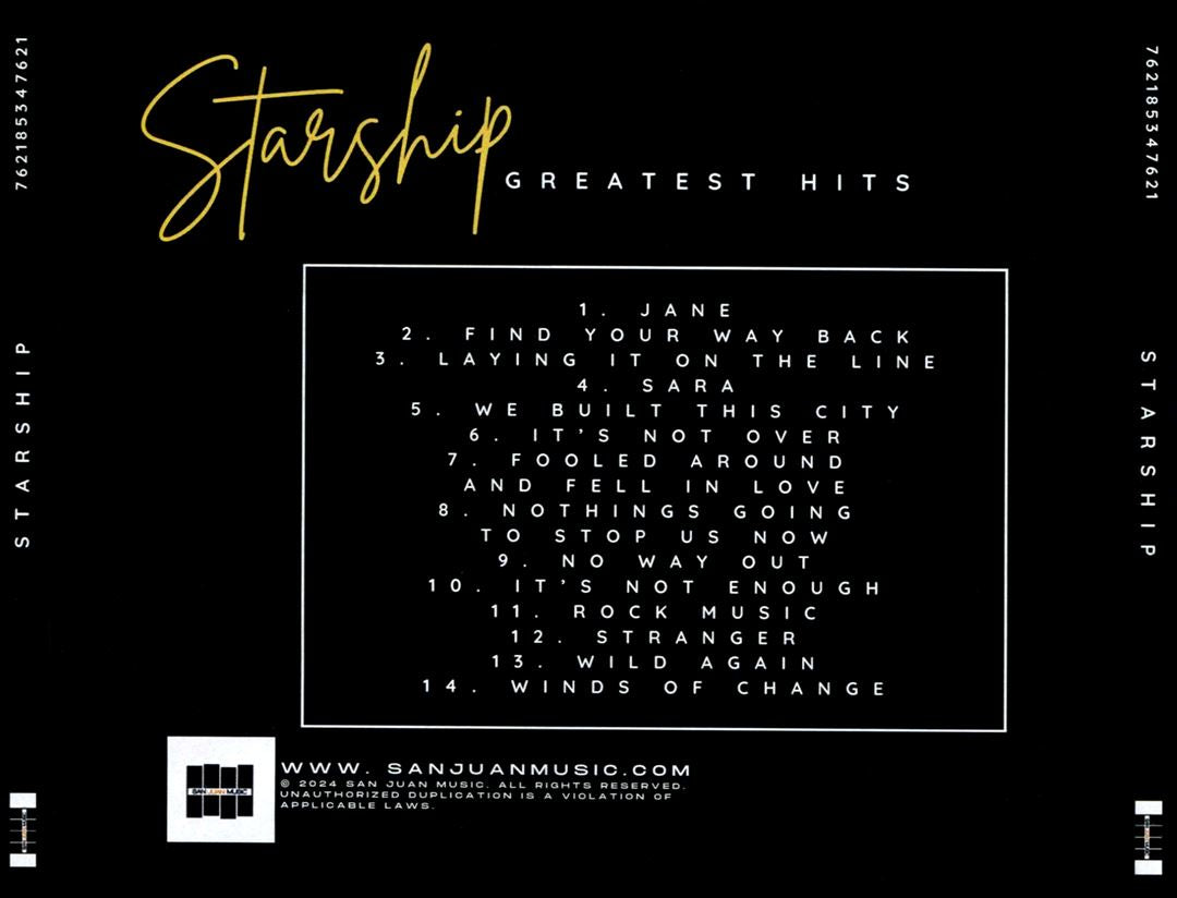 Starship's Greatest Hits cover art