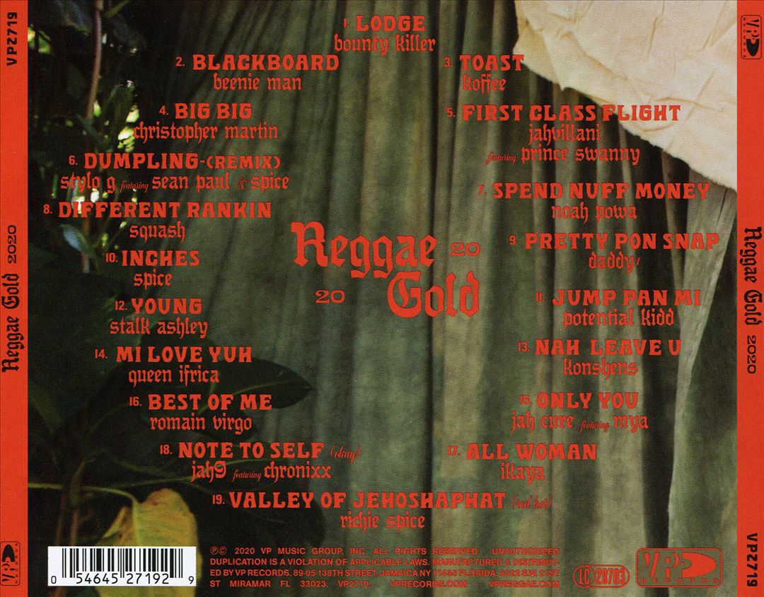 Reggae Gold 2020 cover art