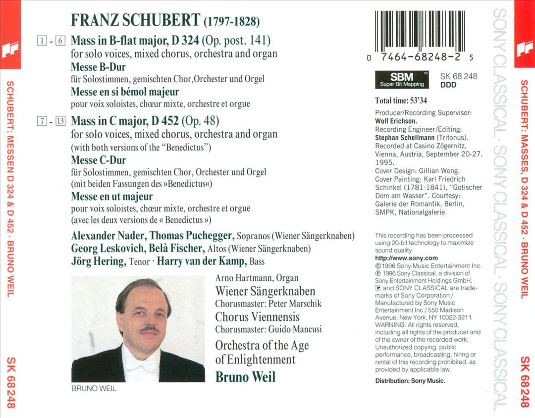 Schubert: Masses, D. 324 & D. 452 cover art
