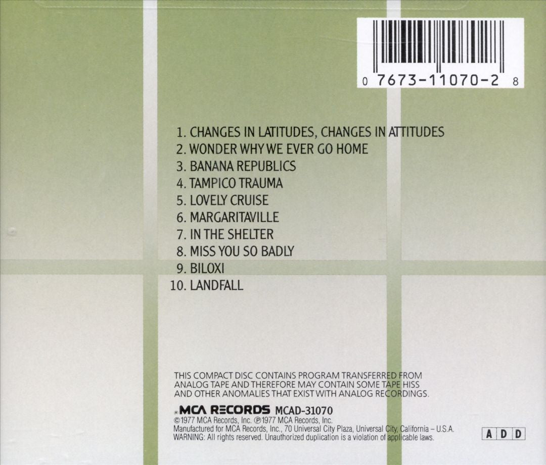 Changes in Latitudes, Changes in Attitudes cover art