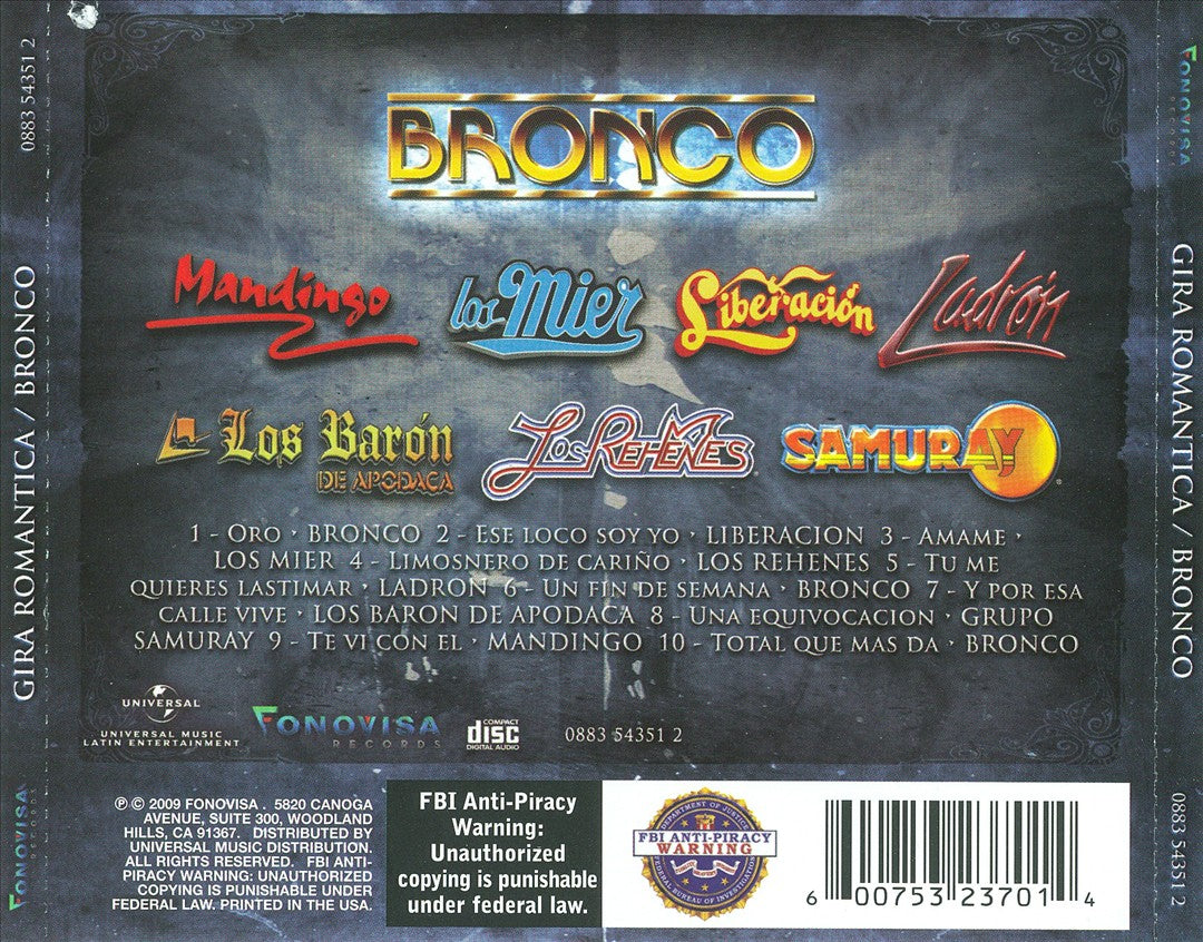 Gira Romantica: Bronco cover art