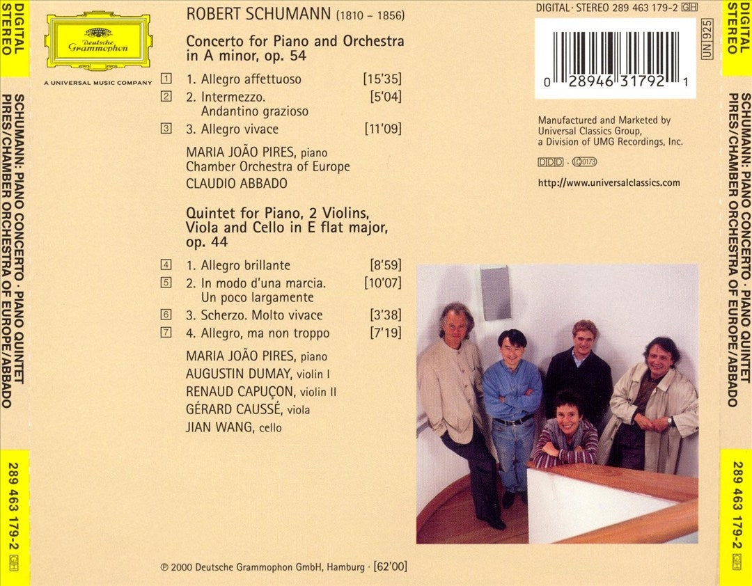 Schumann: Piano Concerto; Piano Quintet cover art