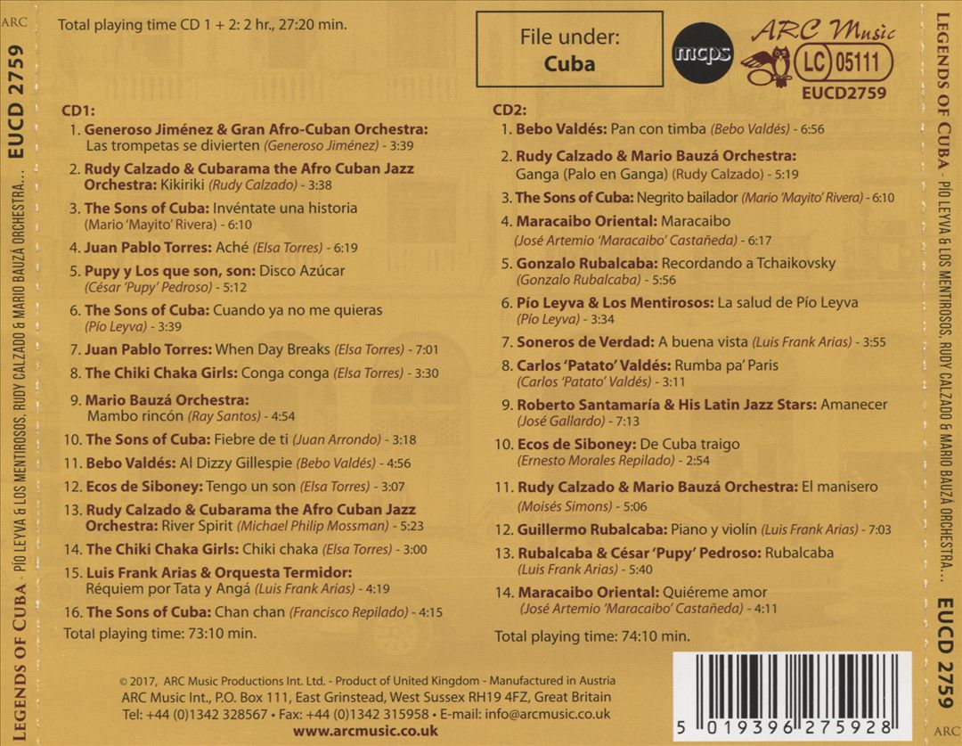 Legends of Cuba cover art