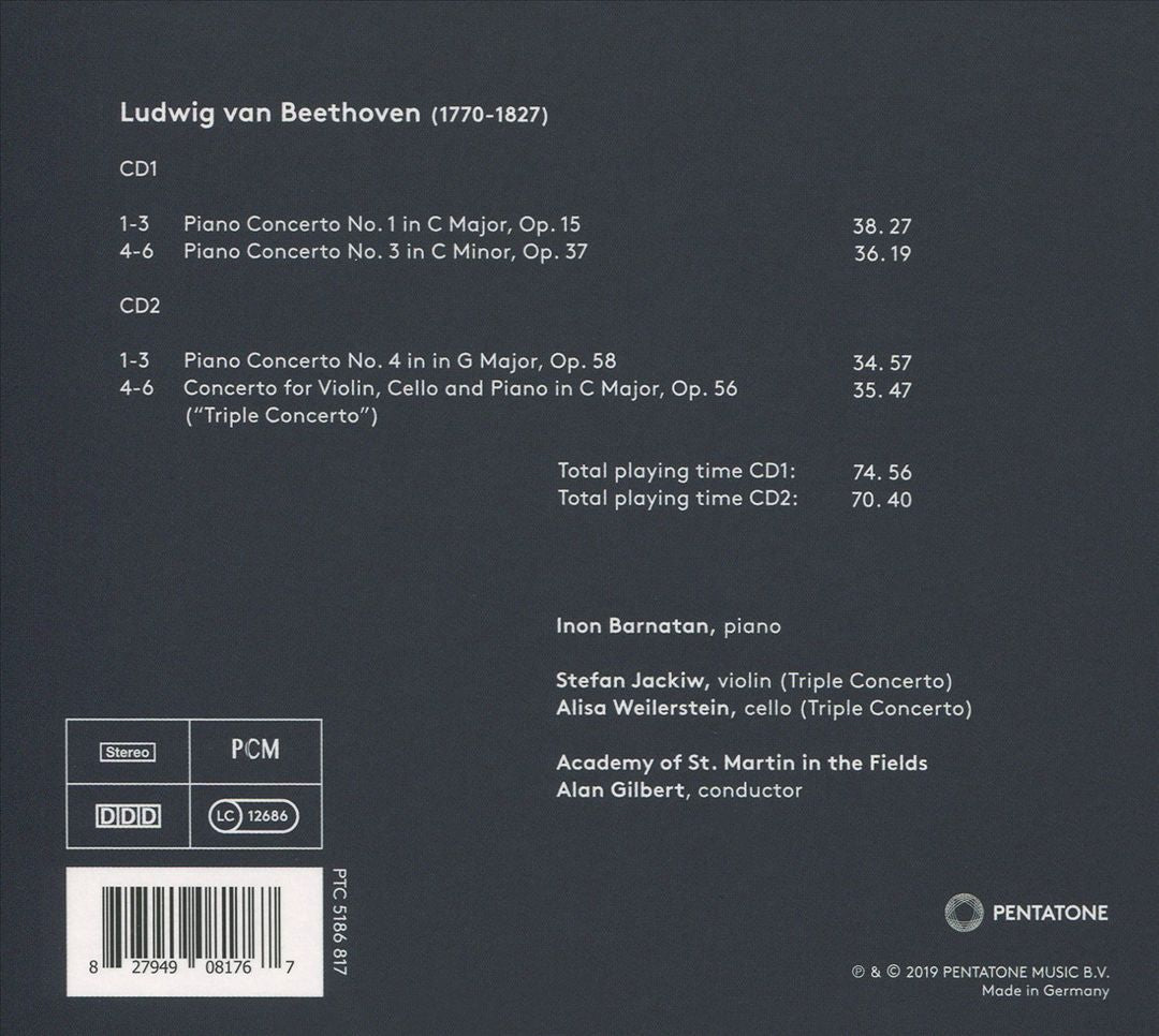 Beethoven: Piano Concertos, Part 1 cover art