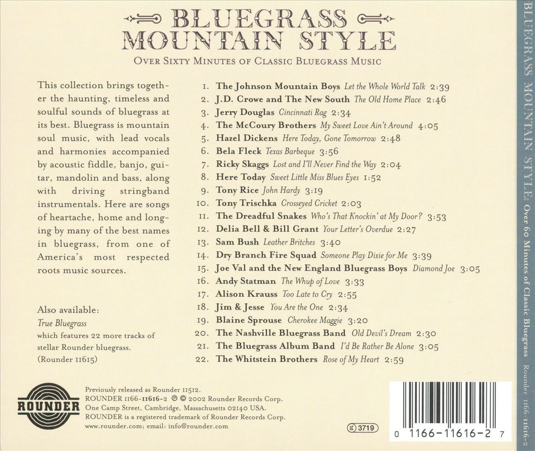 Bluegrass Mountain Style cover art
