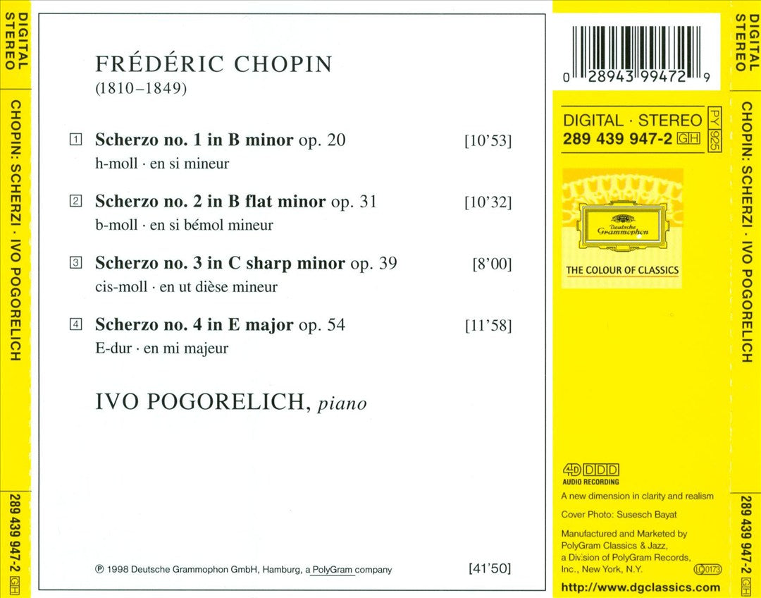 Chopin: Four Scherzi cover art