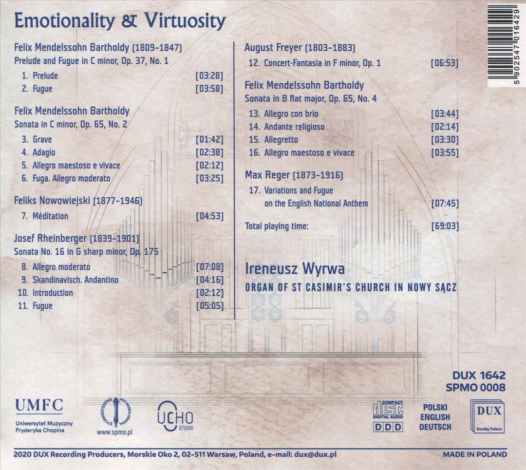 Emotionality & Virtuosity: Organ Of St Casimir's Church In Nowy Sacz cover art