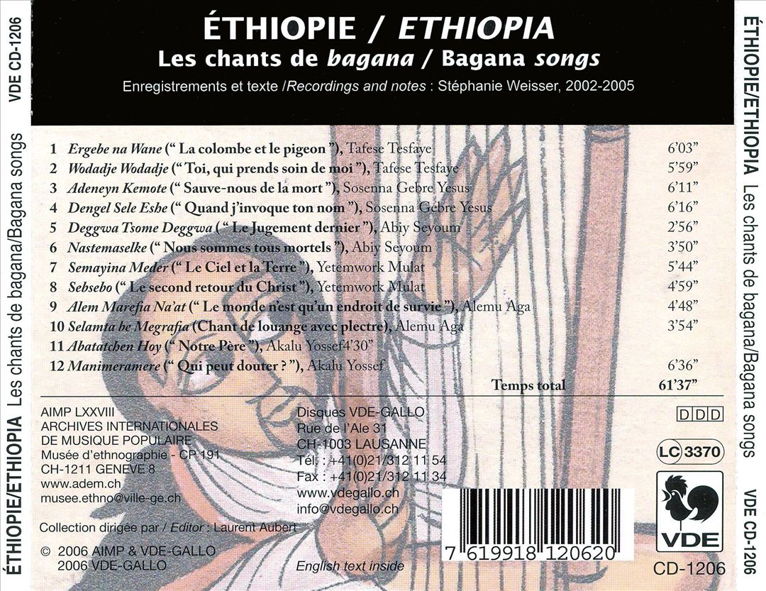 Ethiopie/Ethiopa: Les Chants De Bagana/Bagan Songs cover art