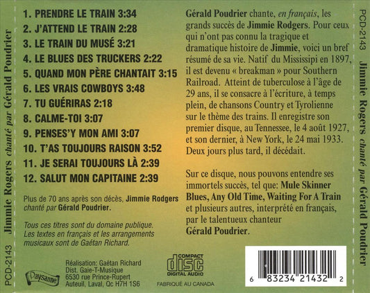 Jimmie Rogers Chante Par Gérald Poudrier cover art