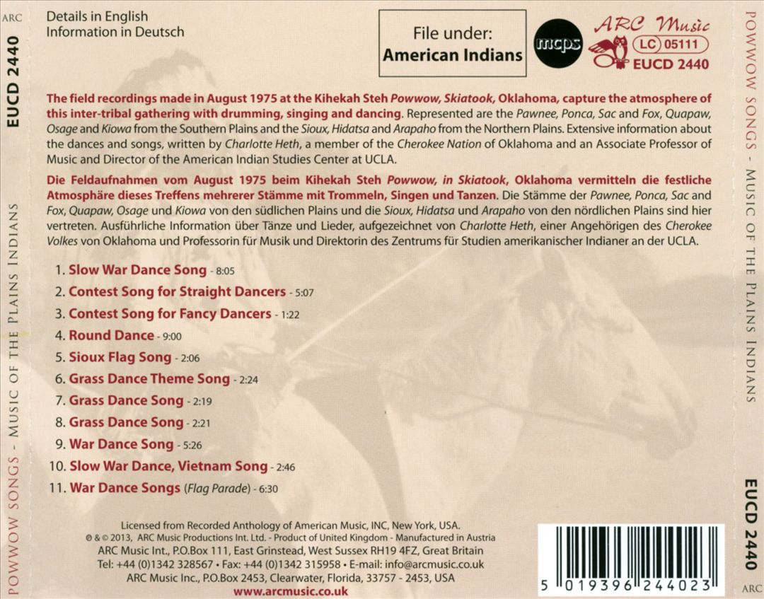 Powwow Songs: Music of the Plains Indians cover art
