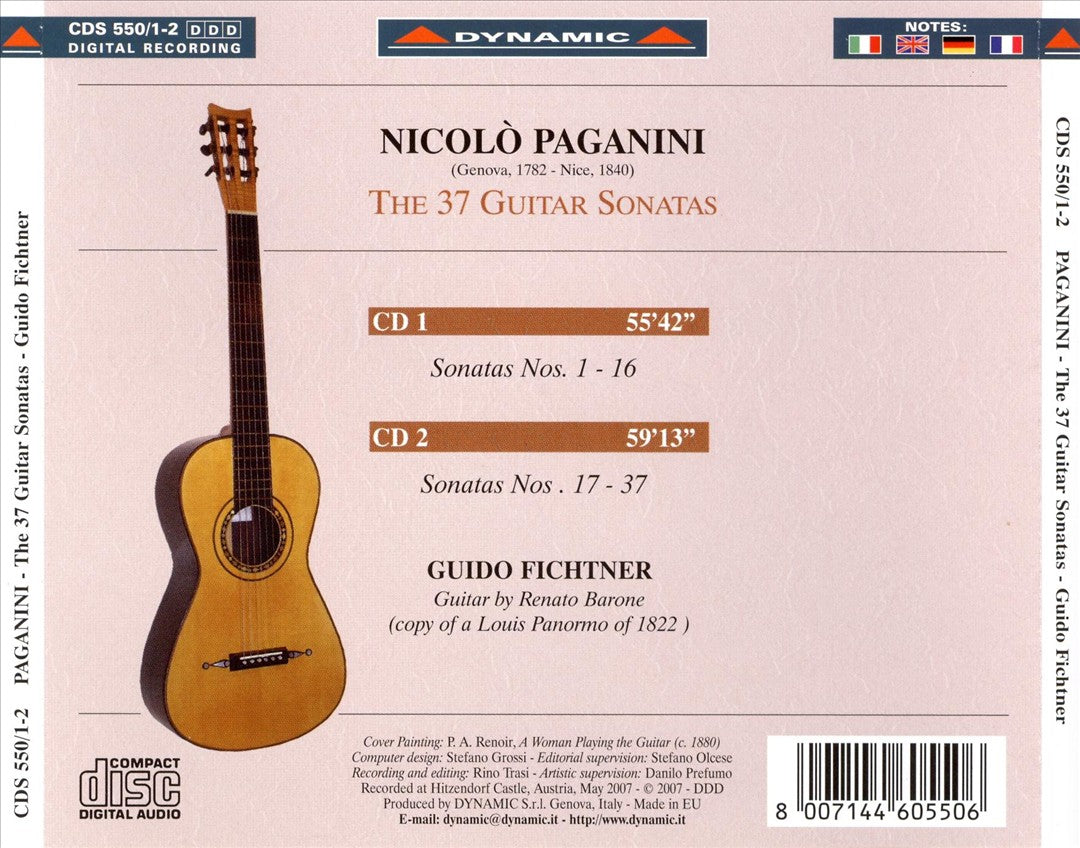 Paganini: The 37 Guitar Sonatas cover art