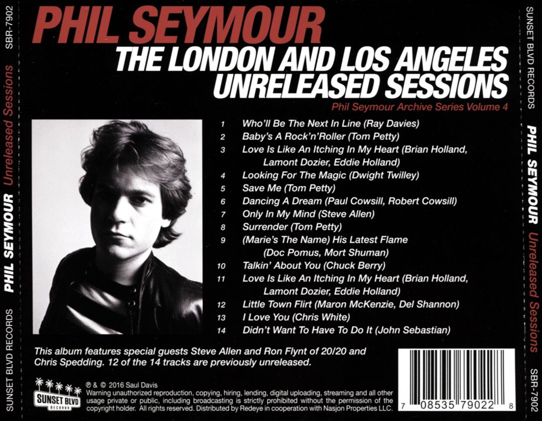 London & Los Angeles Unreleased Sessions: The Phil Seymour Archive Series, Vol. 4 cover art