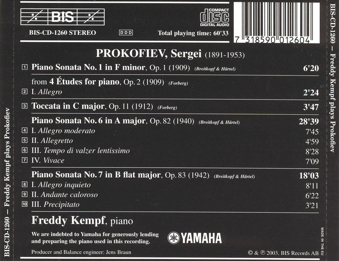Freddy Kempf plays Prokofiev cover art