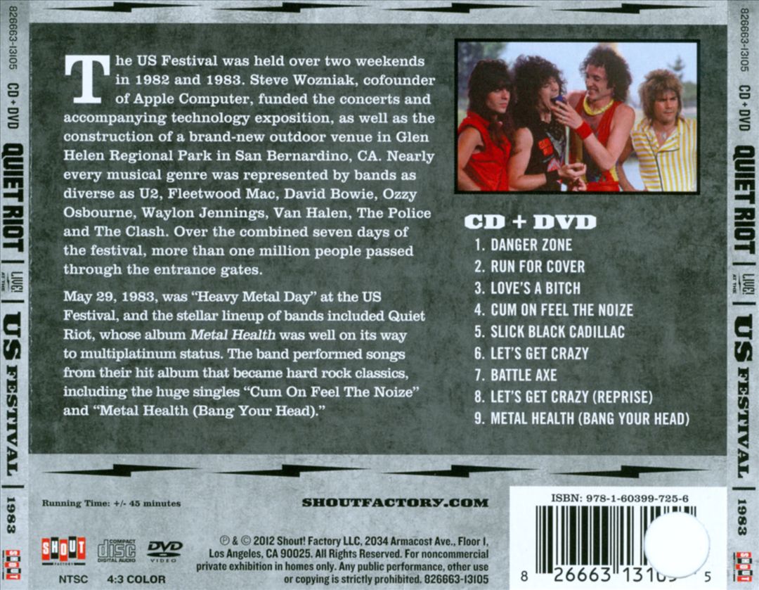 Live at the Us Festival 1983 [CD/DVD] cover art