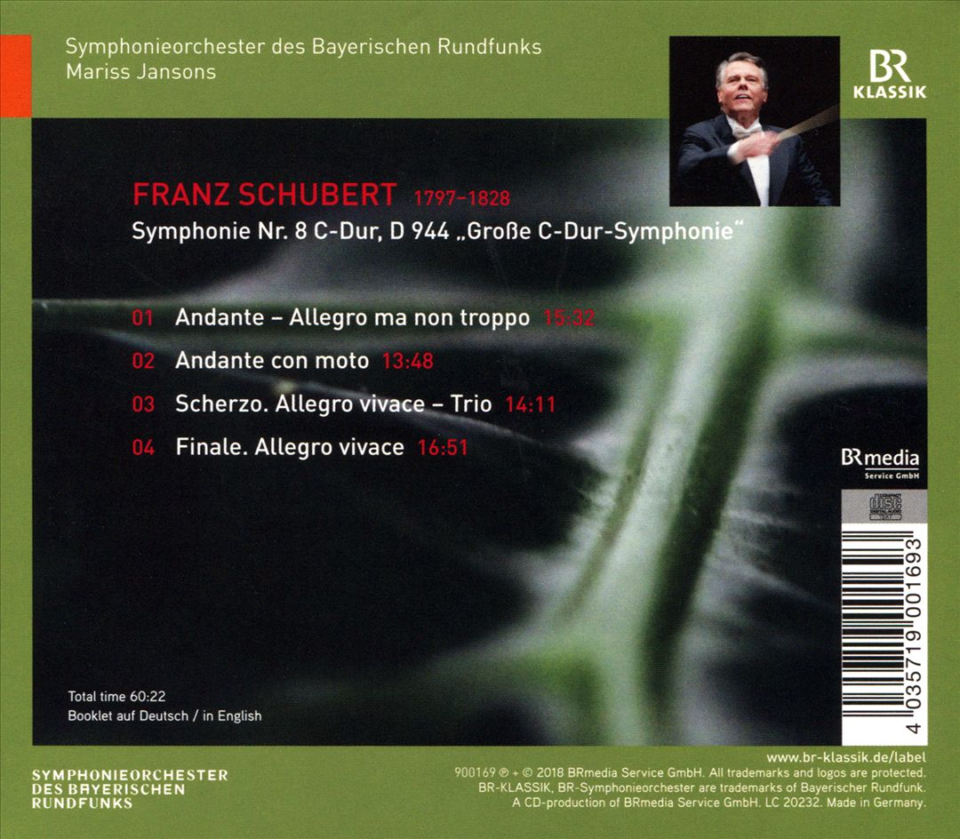 Schubert: Symphonie Nr. 8 C-Dur "Grosse C-Dur-Symphonie" cover art
