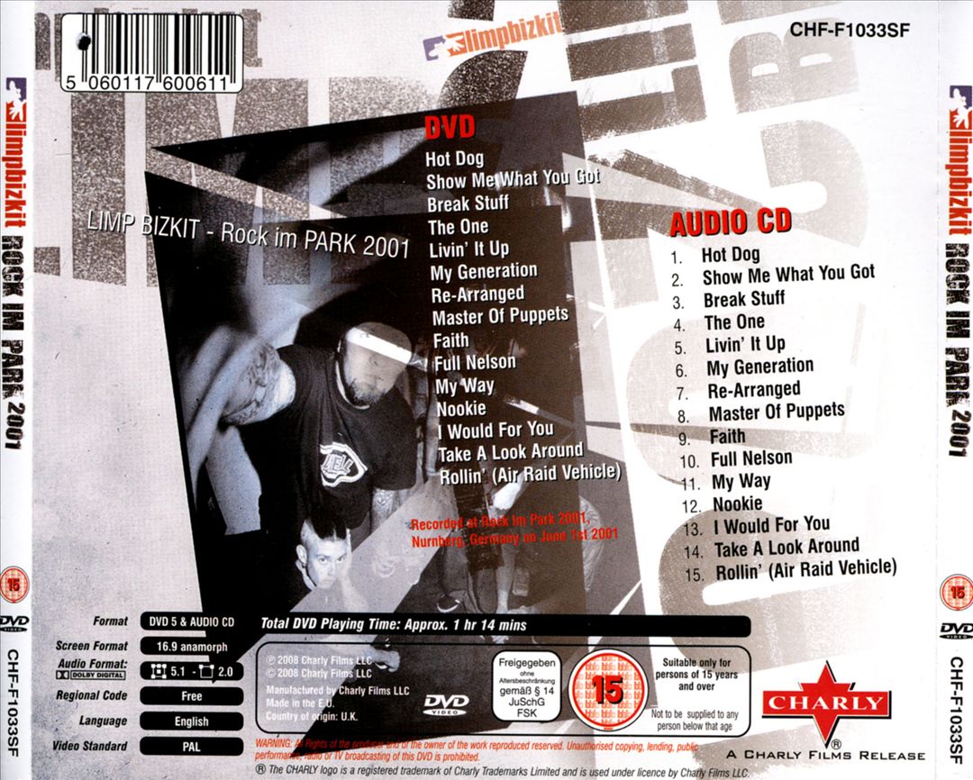 Rock in the Park 2001 cover art