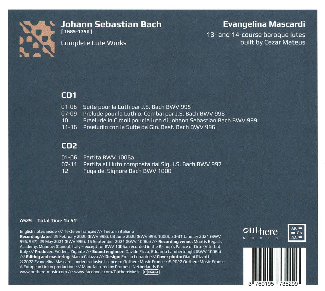 Johann Sebastian Bach: Complete Lute Works cover art