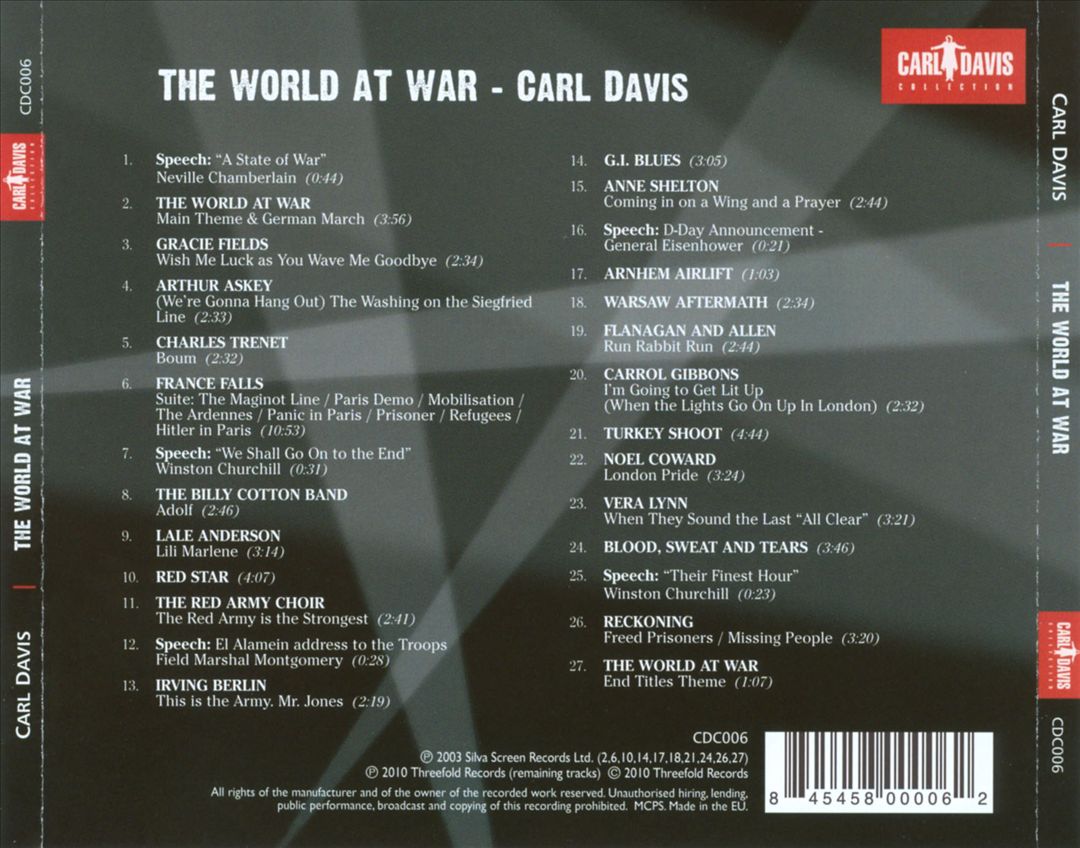 Carl Davis: The World at War cover art
