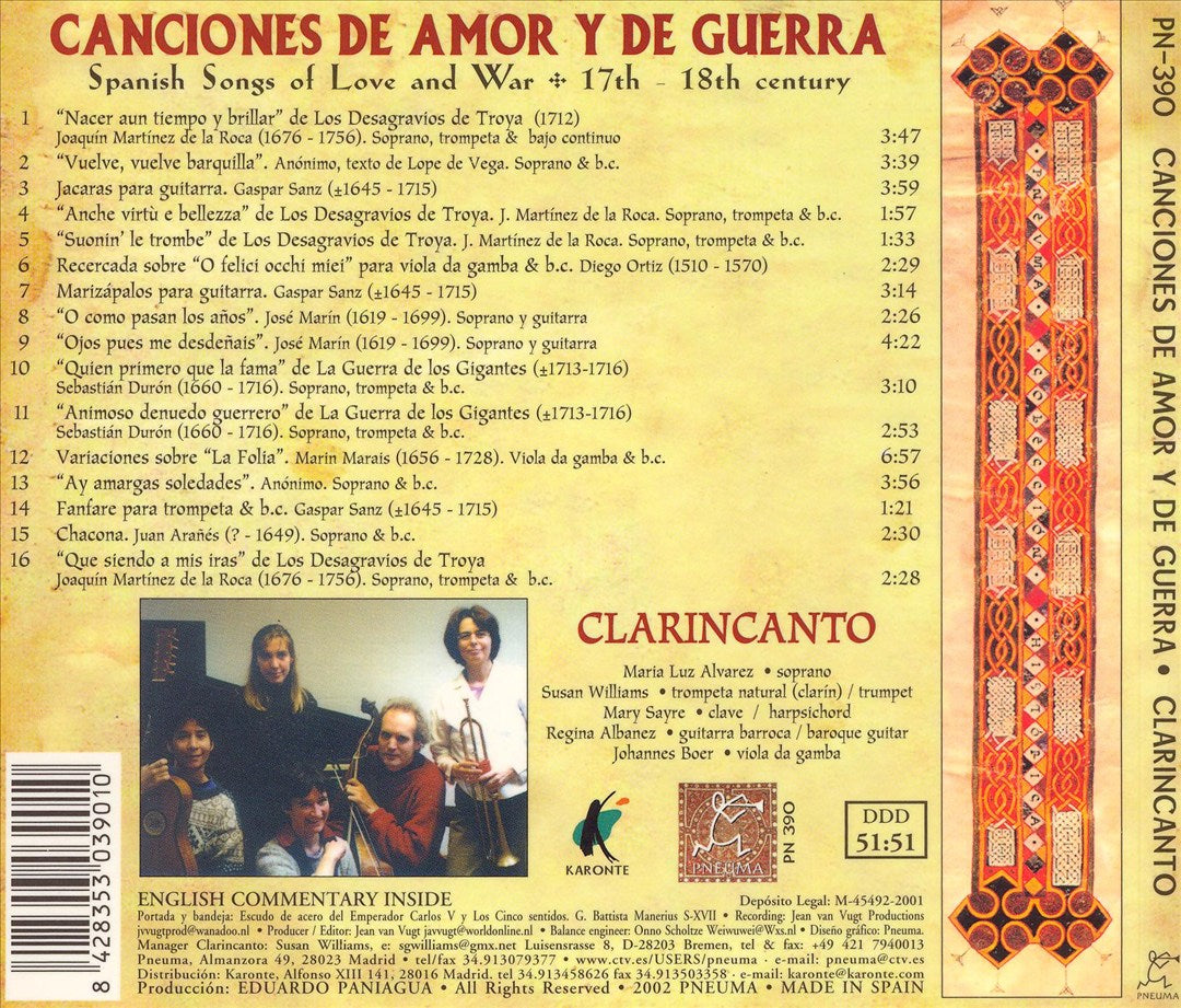 Canciones de Amor y de Guerra cover art