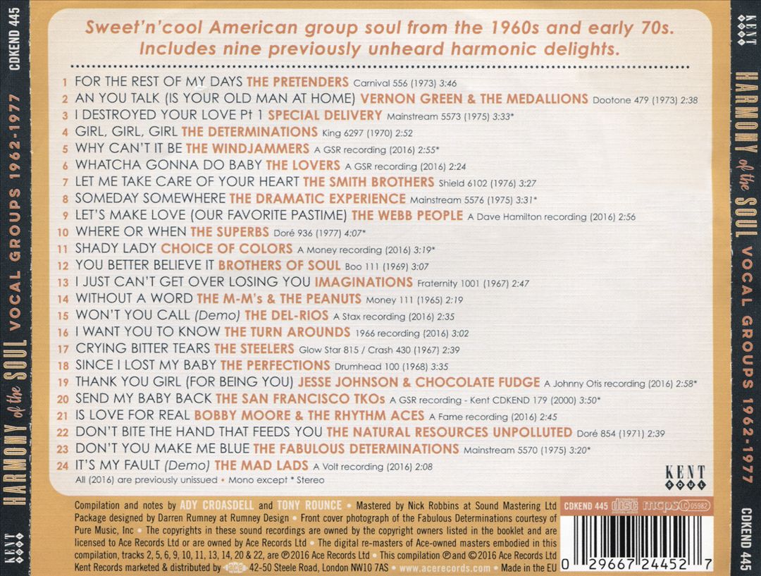Harmony of the Soul: Vocal Groups 1962-1967 cover art
