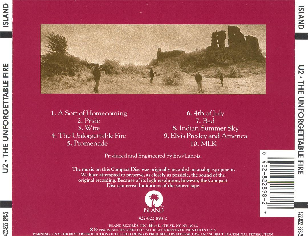 Unforgettable Fire cover art