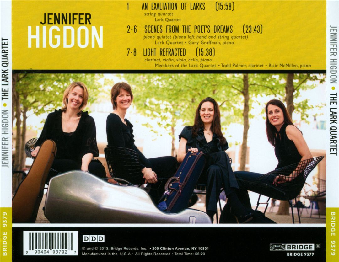Jennifer Higdon: An Exaltation of Larks cover art
