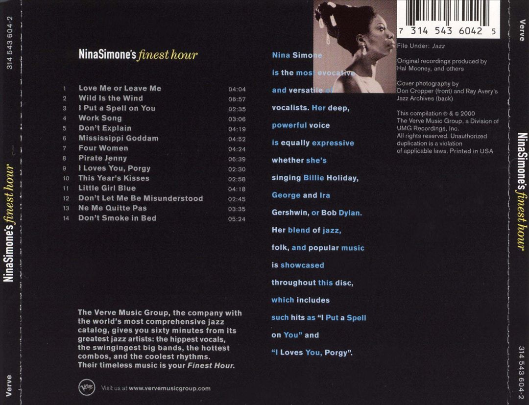 Nina Simone's Finest Hour cover art