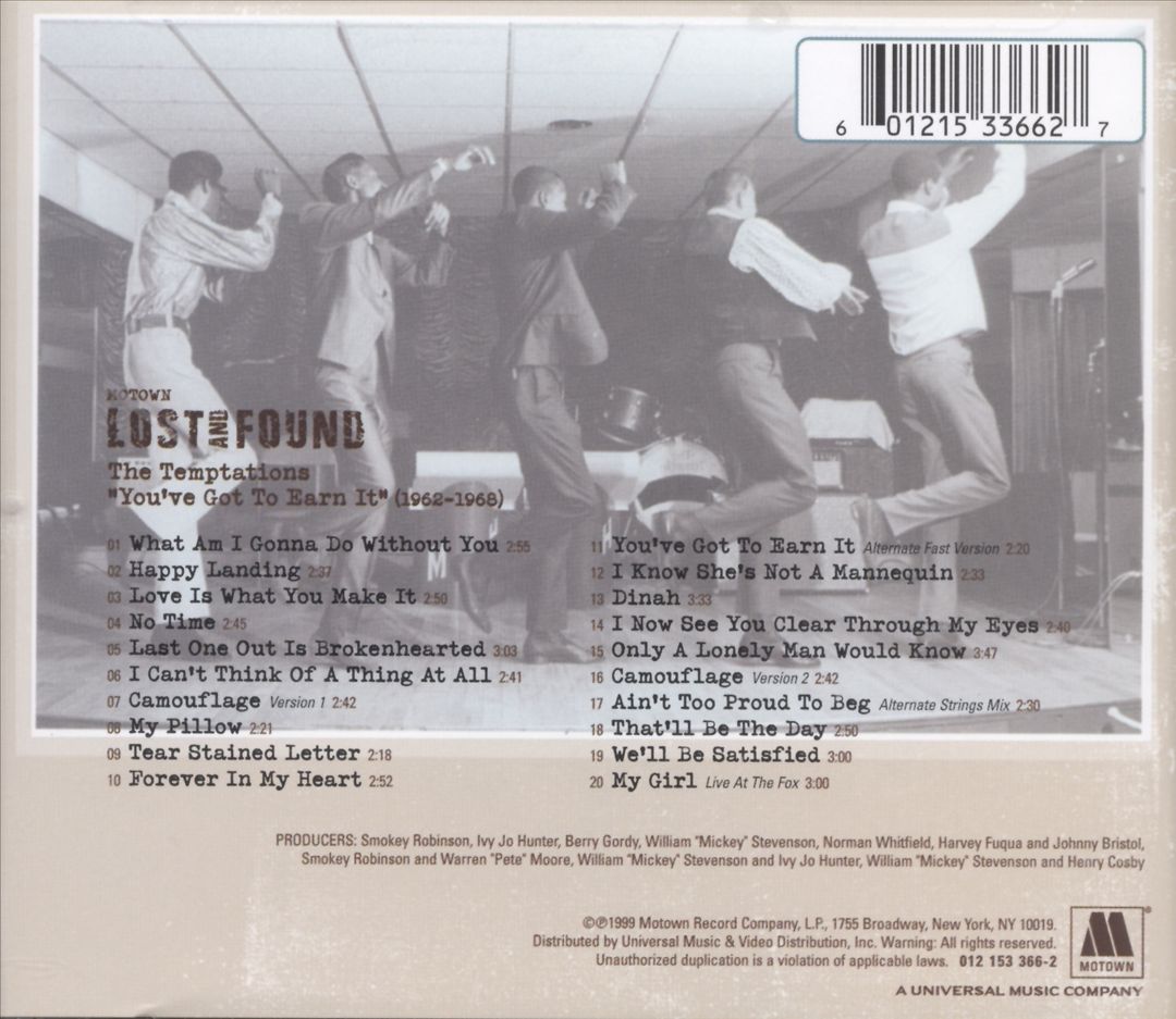 Lost and Found: You've Got to Earn It (1962-1968) cover art
