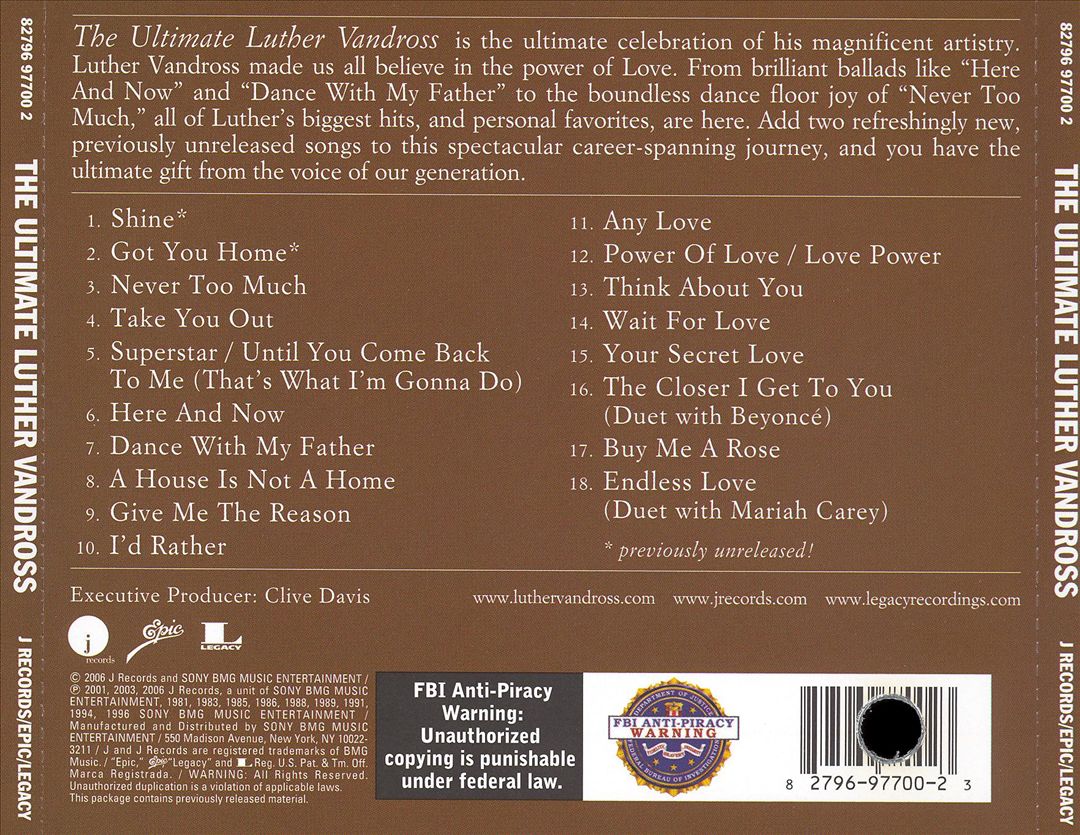 Ultimate Luther Vandross [2006] cover art