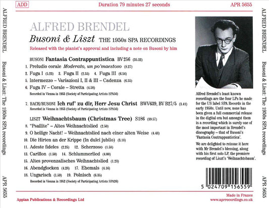 Busoni: Fantasia; Contrappuntistica; Liszt: Weihnachtsbaum cover art