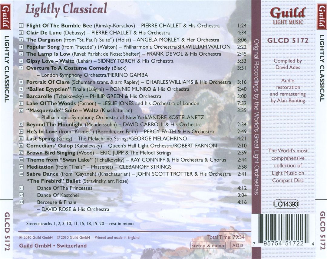 Golden Age of Light Music: Lightly Classical cover art