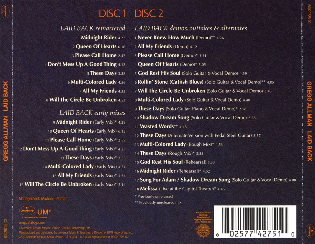 Laid Back cover art