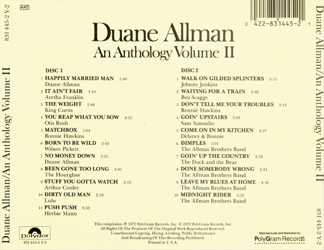 Anthology, Vol. 2 cover art