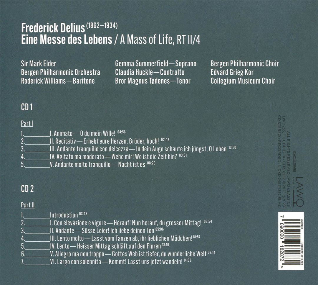 Frederick Delius: Eine Messe des Lebens (A Mass of Life) cover art