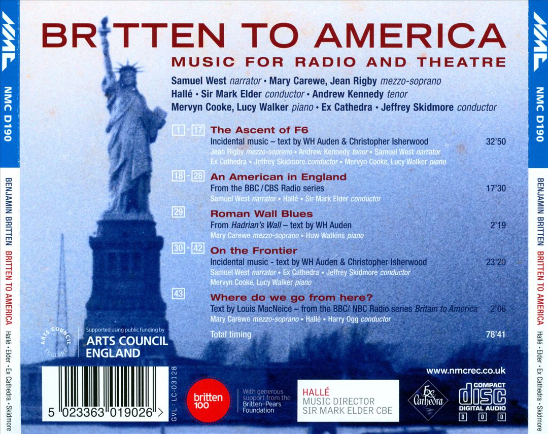 Britten to America: Music for Radio and Theatre cover art