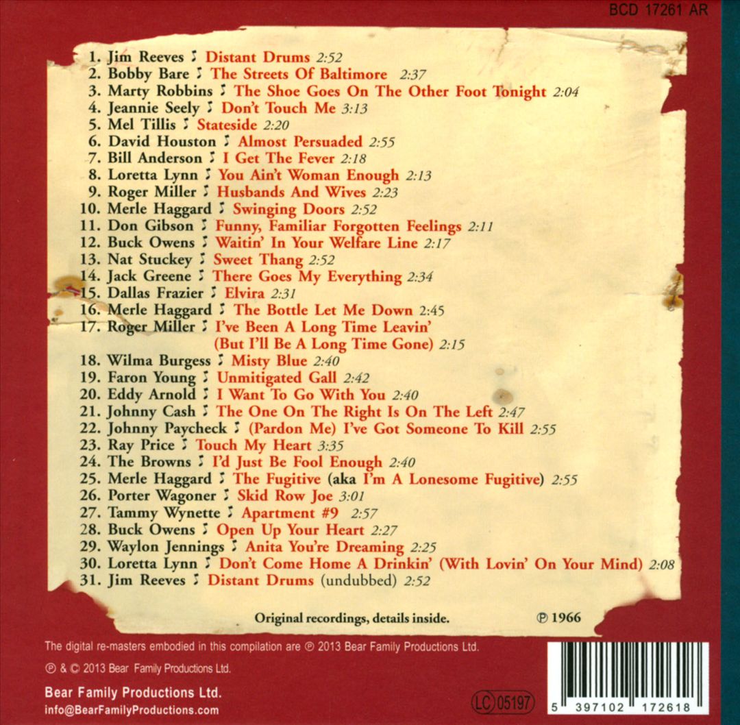 Dim Lights, Thick Smoke and Hillbilly Music: 1966 cover art