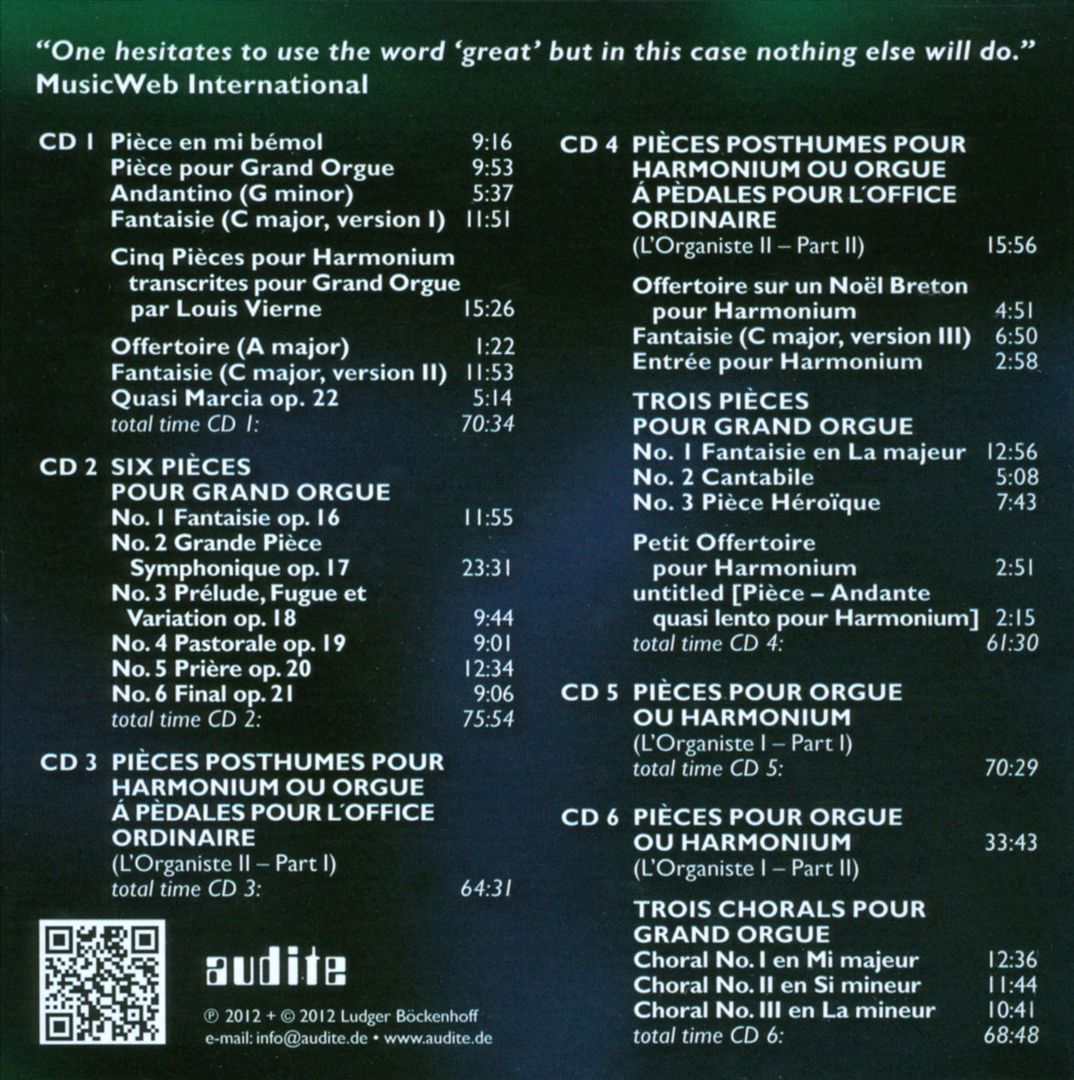 César Franck: Complete Organ Works cover art