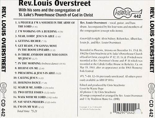 Rev. Louis Overstreet cover art