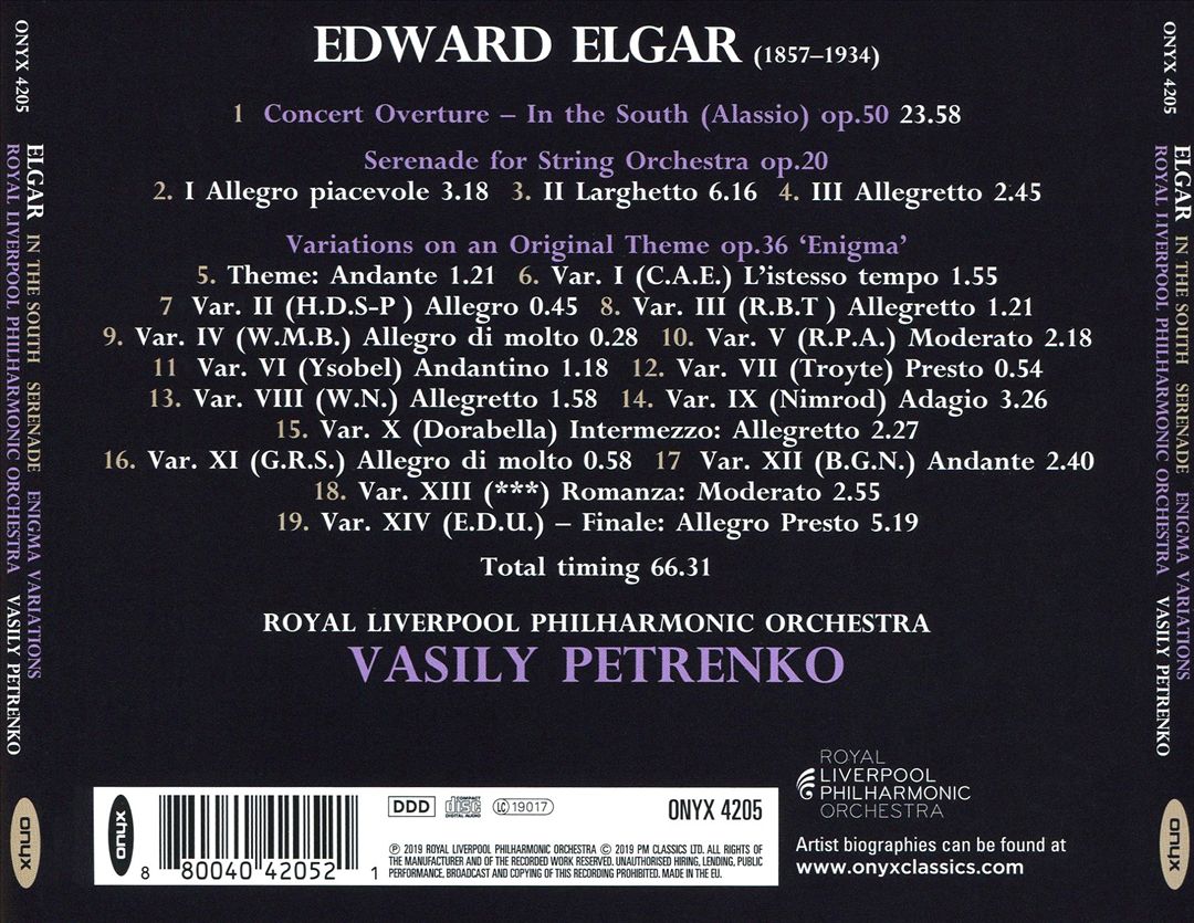 Elgar: Enigma Variations cover art