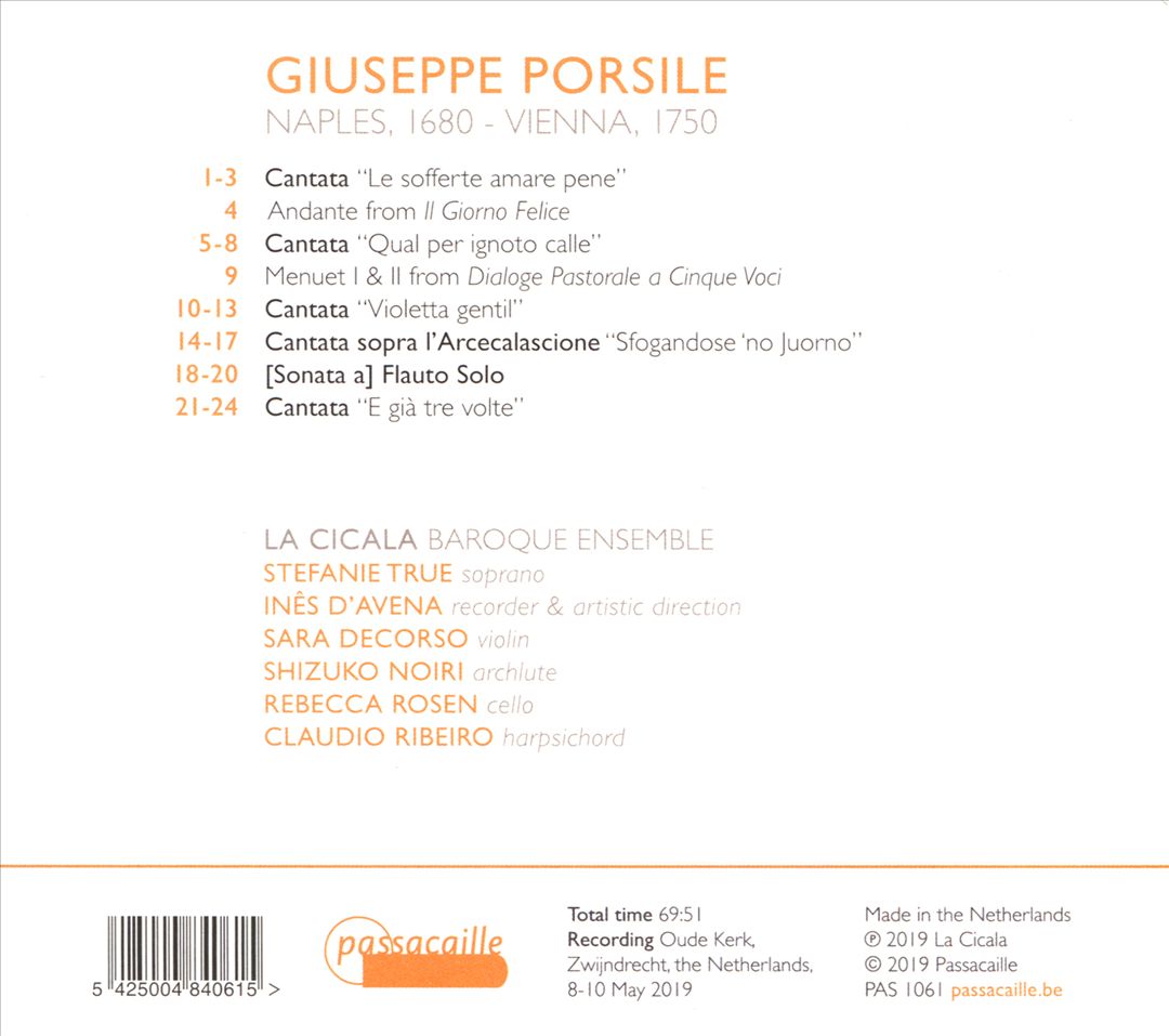 Mannaggia Amore: Giuseppe Porsile - Cantatas for Soprano cover art
